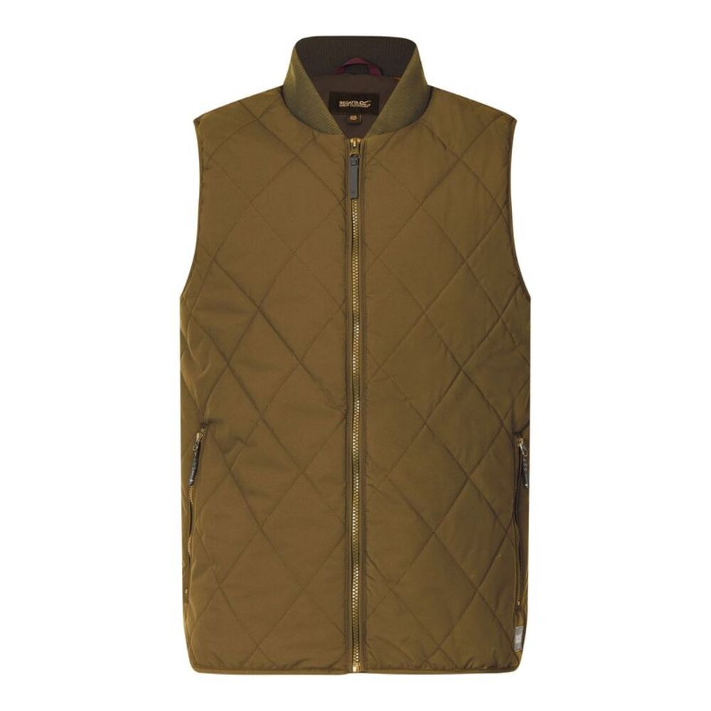 Regatta Mens Harvin Diamond Quilt Body Warmer / Rich Tan